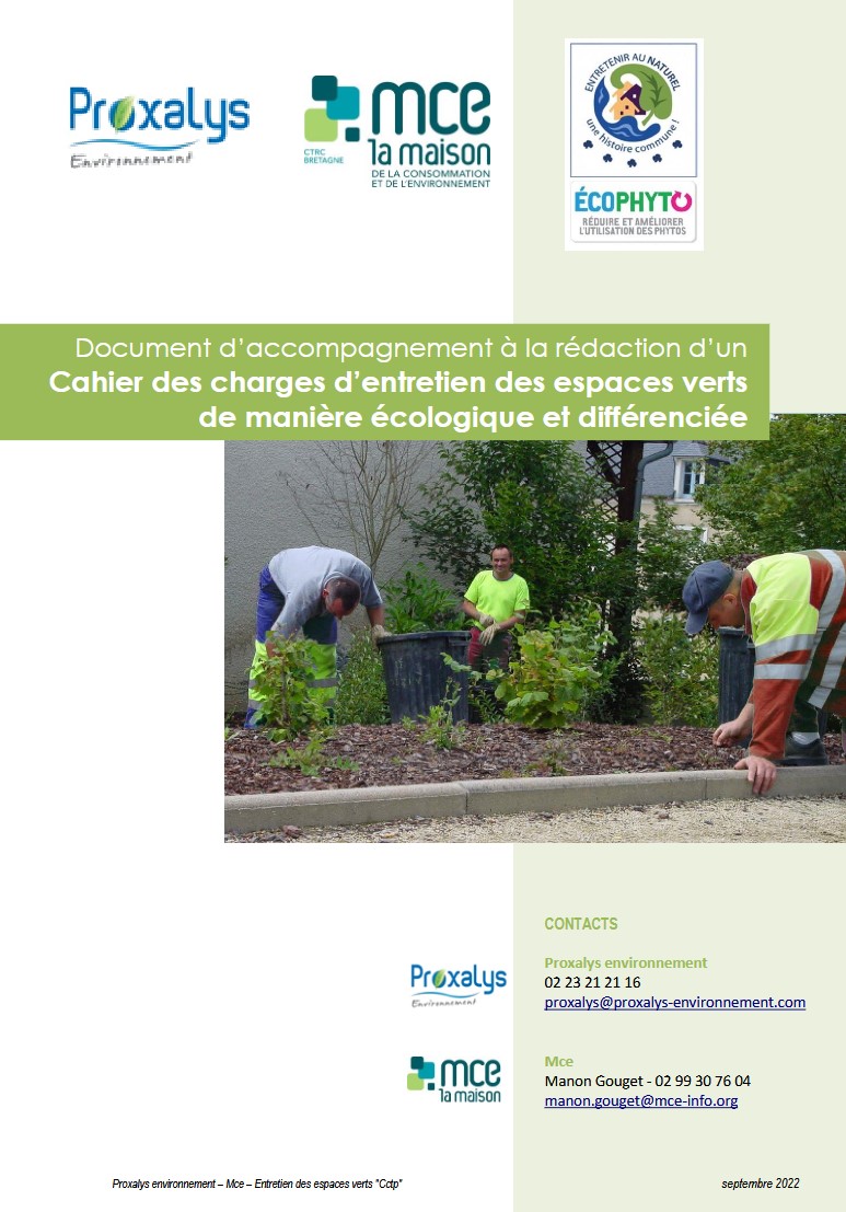 Document d’accompagnement à la rédaction d’un Cahier des charges d’entretien des espaces verts de manière écologique et différenciée