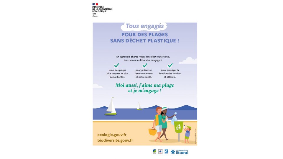 Kit de communication charte Plages sans déchet plastique