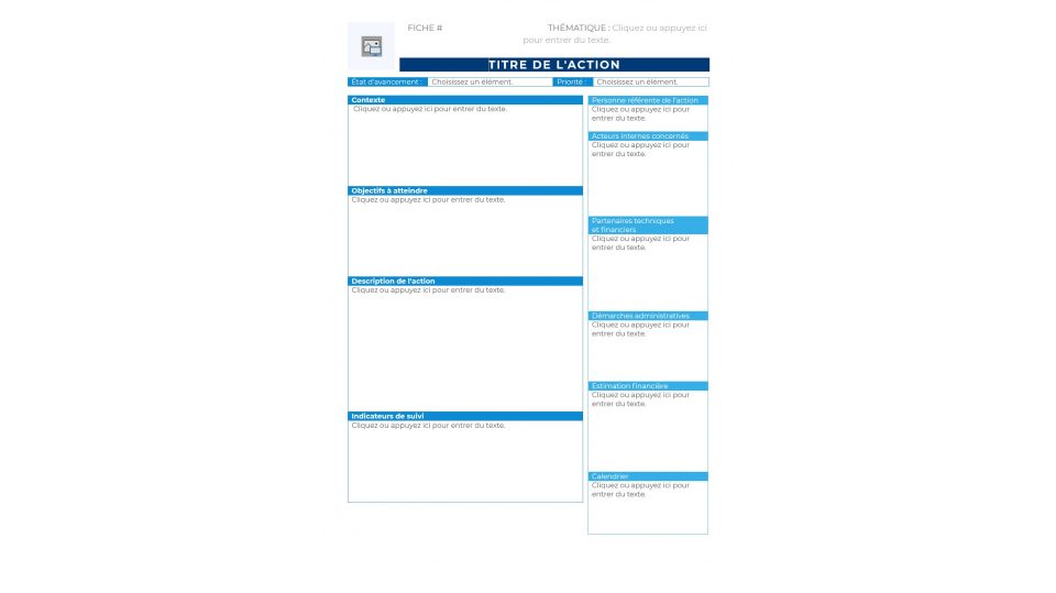 Fiche-actions pour plan d'actions